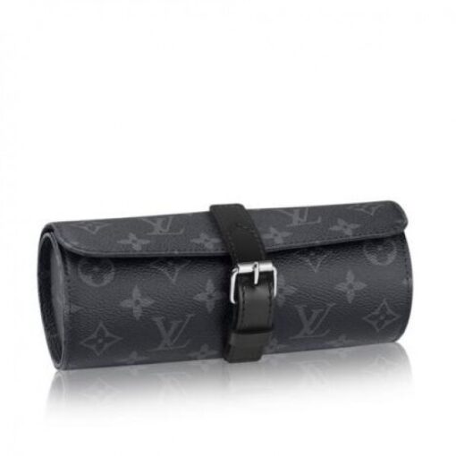Falsa Louis Vuitton 3 cassa per orologi Monogram Eclipse M43385
