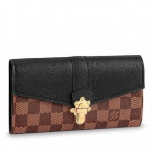 Portafoglio Falsa Louis Vuitton Clapton Damier Ebene N64449 BLV936 2