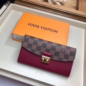 Portafoglio Falsa Louis Vuitton Croisette Damier Ebene N60207 BLV939