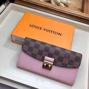 Portafoglio Falsa Louis Vuitton Croisette Damier Ebene N60215 BLV938