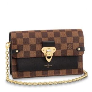 Portafoglio Falsa Louis Vuitton Vavin Chain Damier Ebene N60221 BLV940 2