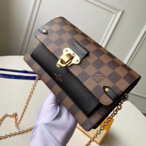 Portafoglio Falsa Louis Vuitton Vavin Chain Damier Ebene N60221 BLV940