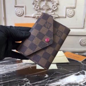 Portafoglio Falsa Louis Vuitton Victorine Damier Ebene N41659 BLV937