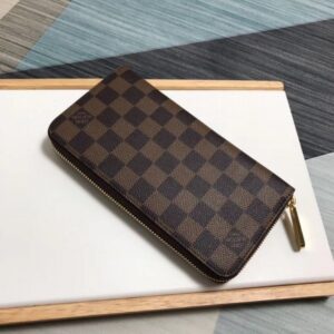 Falsa Louis Vuitton Zippy Portafoglio Damier Ebene Canvas N41661 BLV942