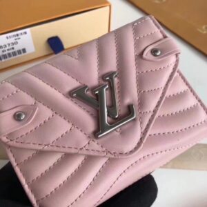 Portafoglio compatto Falsa Louis Vuitton rosa New Wave M63730 BLV1013