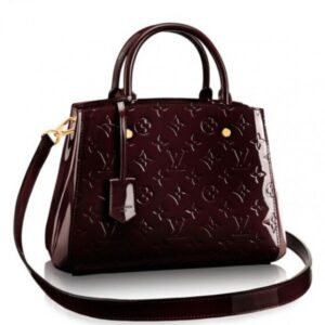 Falsa Louis Vuitton Montaigne Borsa BB Monogram Vernis M50403 BLV607 2