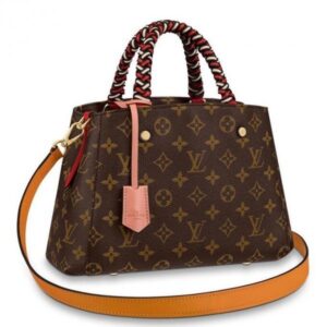 Borsa Falsa Louis Vuitton Montaigne BB con manico intrecciato monogramma M44671 BLV290 2