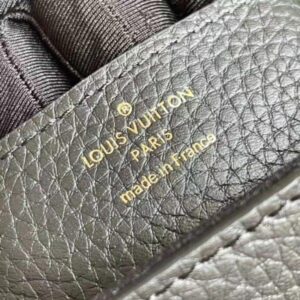 Borsa Falsa Louis Vuitton Twist MM in pelle Taurillon nera M58688 BLV714