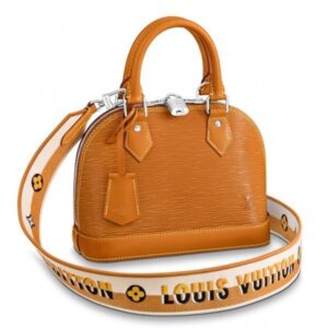 Borsa Falsa Louis Vuitton Epi Alma BB con cinturino jacquard M57540 BLV164