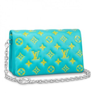 Borsa pochette Falsa Louis Vuitton Coussin verde M80744 BLV709 2