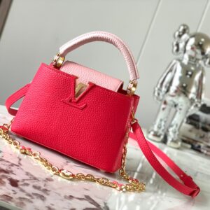 Falsa Louis Vuitton Capucines Mini Borsa LV Fresh Pink M20845