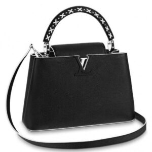 Borsa Falsa Louis Vuitton Capucines PM con manico motivo XOXO M52389 BLV850 2