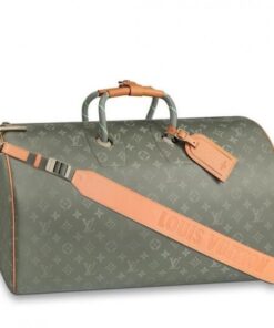 Falsa Louis Vuitton Keepall Bandouliere 50 Monogram Titanium M43886