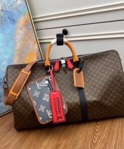 Falsa Louis Vuitton Keepall Bandouliere 50 Borsa patchwork M56855 2