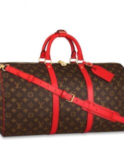 Falsa Louis Vuitton Keepall Bandouli??re 50 Monogram Red M44740