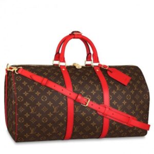 Falsa Louis Vuitton Keepall Bandouli??re 50 Monogram Red M44740 2