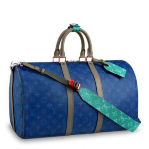 Falsa Louis Vuitton Keepall Bandouliere 45 Pacific Blue Monogram M43855 2