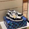 Falsa Louis Vuitton LV Trainer Le scarpe da ginnastica In pelle nera/bianca