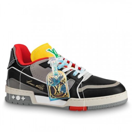 Falsa Louis Vuitton LV Trainer Le scarpe da ginnastica In pelle multicolore