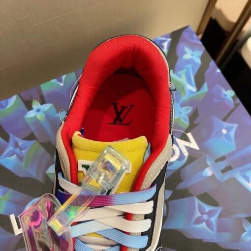 Falsa Louis Vuitton LV Trainer Le scarpe da ginnastica In pelle multicolore - immagine 2