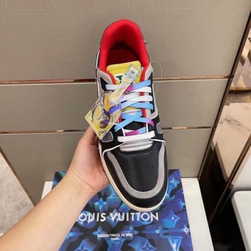 Falsa Louis Vuitton LV Trainer Le scarpe da ginnastica In pelle multicolore - immagine 8