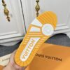 Falsa Louis Vuitton LV Trainer Le scarpe da ginnastica In denim giallo con rete