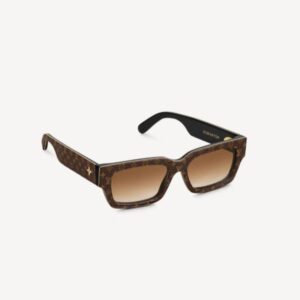 Falsa Louis Vuitton LV Fame occhiali da sole rettangolari Z1732W 2