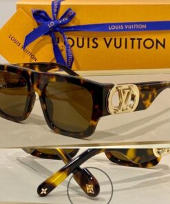 Falsa Louis Vuitton LV Link Occhiali da sole quadrati Z1479W 2