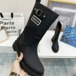 Falsa Louis Vuitton Territory Stivaletti piatti in pelle nera