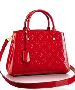 Falsa Louis Vuitton Montaigne Borsa BB Monogram Vernis M50170 BLV609