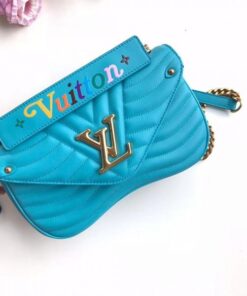 Falsa Louis Vuitton Borsa a catena turchese New Wave MM M51946 BLV648 2