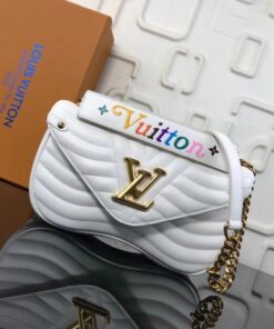 Falsa Louis Vuitton Borsa a catena New Wave bianca MM M51945 BLV640 2