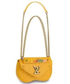 Borsa a catena Falsa Louis Vuitton gialla New Wave PM M52565 BLV658