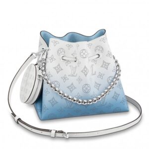 Borsa Falsa Louis Vuitton Bella in pelle Mahina blu sfumata M57856 BLV247