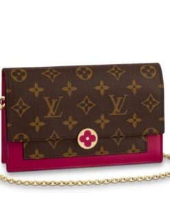 Falsa Louis Vuitton Portafoglio con catena Flore Monogram Canvas M67404 BLV320