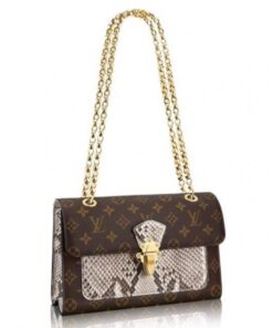 Falsa Louis Vuitton Borsa Victoire Pitone e tela monogramma N92961 BLV399