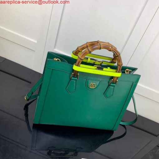 Borsa tote media Falsa Gucci Diana Gucci 655658 Verde