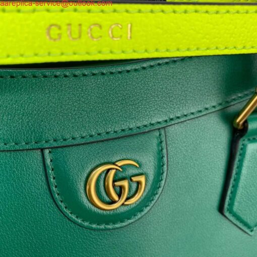 Borsa tote media Falsa Gucci Diana Gucci 655658 Verde - immagine 4