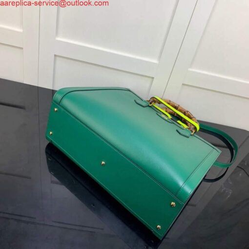 Borsa tote media Falsa Gucci Diana Gucci 655658 Verde - immagine 6