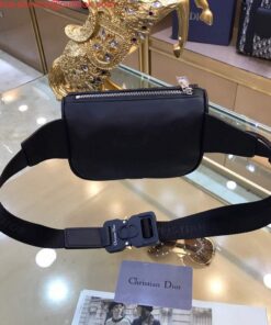 Falsa Dior 1ADPO223 Borsa a tracolla Dior Oblique Galaxy in pelle nera