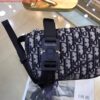 Falsa Dior 1ADPO223 Borsa a tracolla Dior Oblique Galaxy in pelle nera e beige