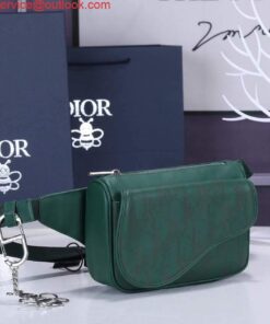 Borsa a tracolla Falsa Dior 1ADPO223 in pelle verde