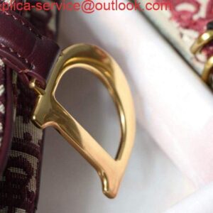 Falsa Dior M0446 Borsa a sella Dior Borgogna Dior Oblique Jacquard 2