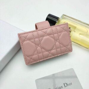 Falsa Dior S0074 Portafoglio Lady Dior Porta carte a 5 scomparti Rosa