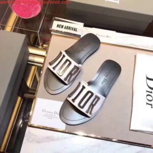 Falsa Dior 81178 Pantofole Dior Letter Sandali Bianco Nero logo