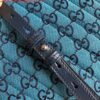 Falsa Gucci 447632 Borsa a tracolla piccola multicolore GG Marmont Blu