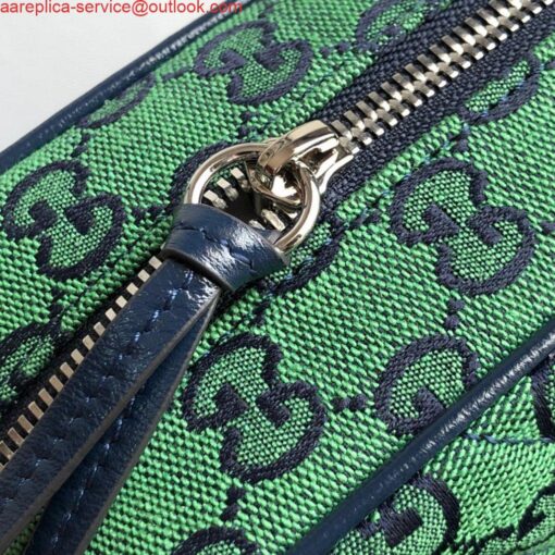 Falsa Gucci 447632 Borsa a tracolla piccola multicolore GG Marmont Verde - immagine 7