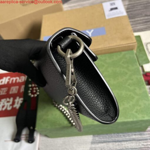 Borsa a tracolla piccola Falsa Gucci 731782 Dionysus Nera - immagine 3