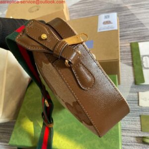 Falsa Gucci 675891 Borsa messenger con jumbo GG Marrone