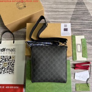 Borsa a tracolla Falsa Gucci 681021 GG Supreme Nera 2